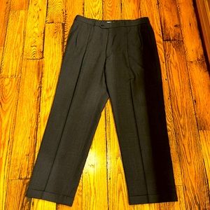 CUSTOM MADE LIGHTWEIGHT WOOL PLEATED DRESS PANTS WITH CUFFS